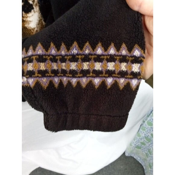 Vintage Bear Ridge Outfitters Deer Black Plush Fleece Jacket Size Large - Picture 2 of 7